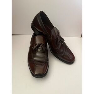 Whitehouse & Hardy Select FD Mens Dark Brown Leather Tassel Loafers Dress Shoes